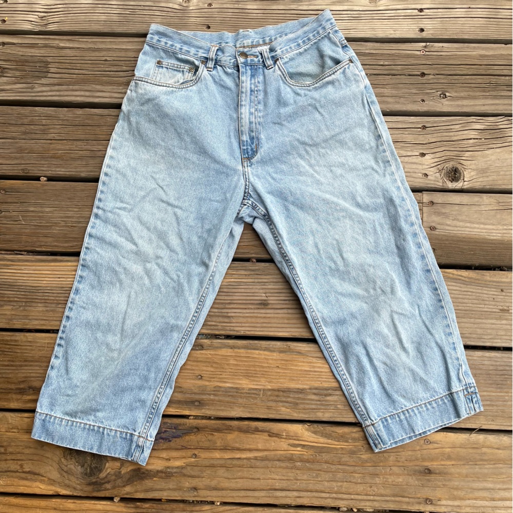 L.L.Bean Blue Jeans Capri Pants Women's Size 12 Petite